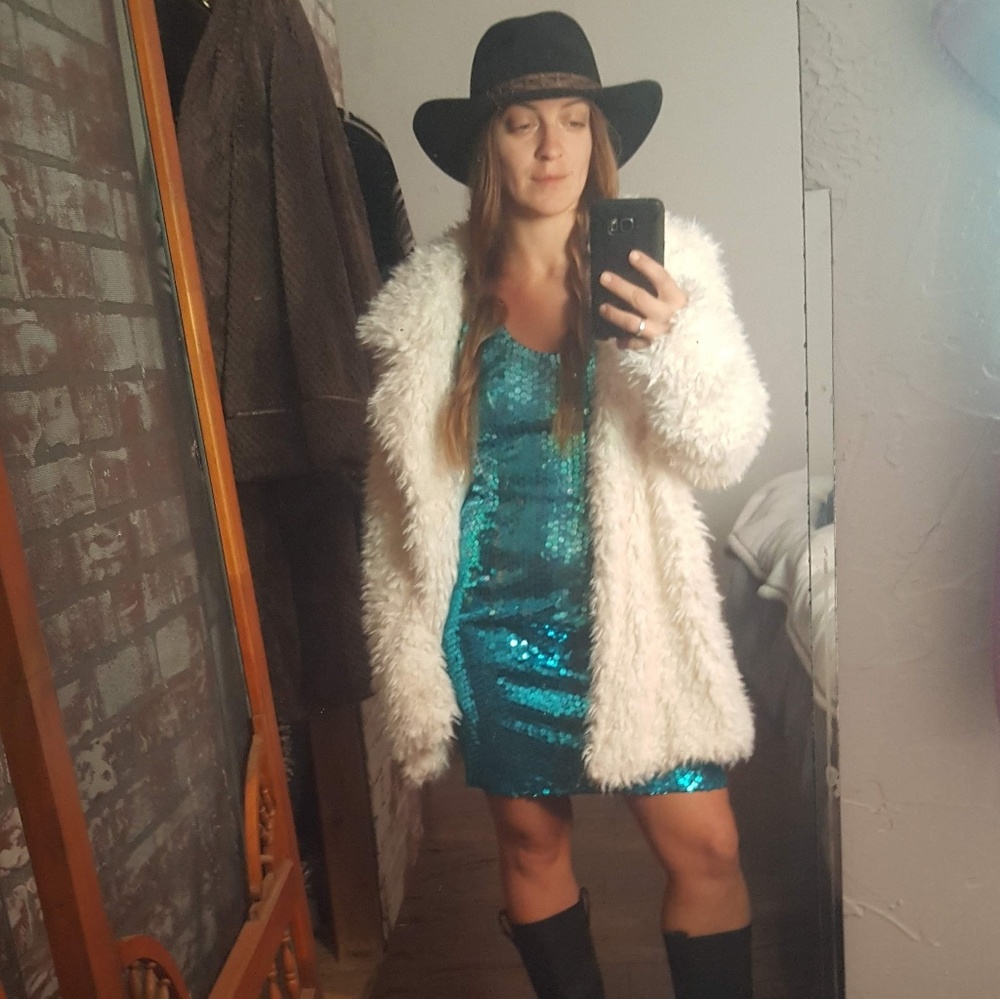 Thread & Supply Teddy Coat Faux Fur Fuzzy Jacket NWT